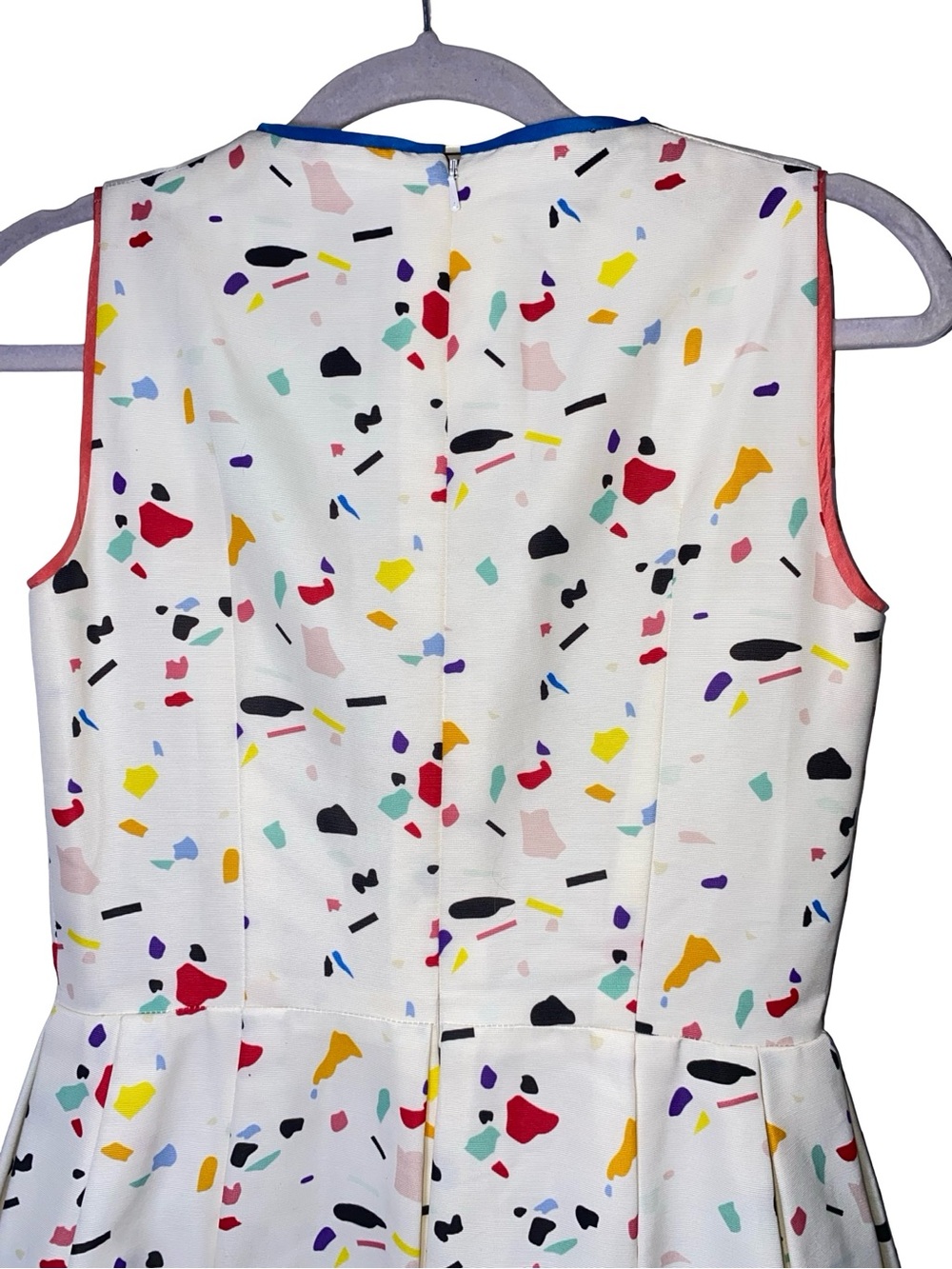 Carolina Herrera White Sleeveless Confetti-Print Midi Dress - Picture 6 of 10